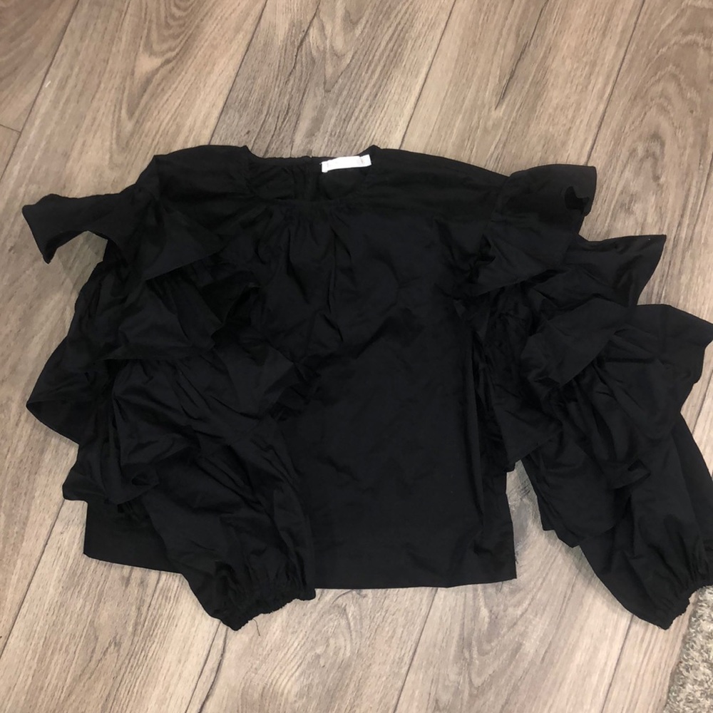 Karlie Ruffled Poplin Top